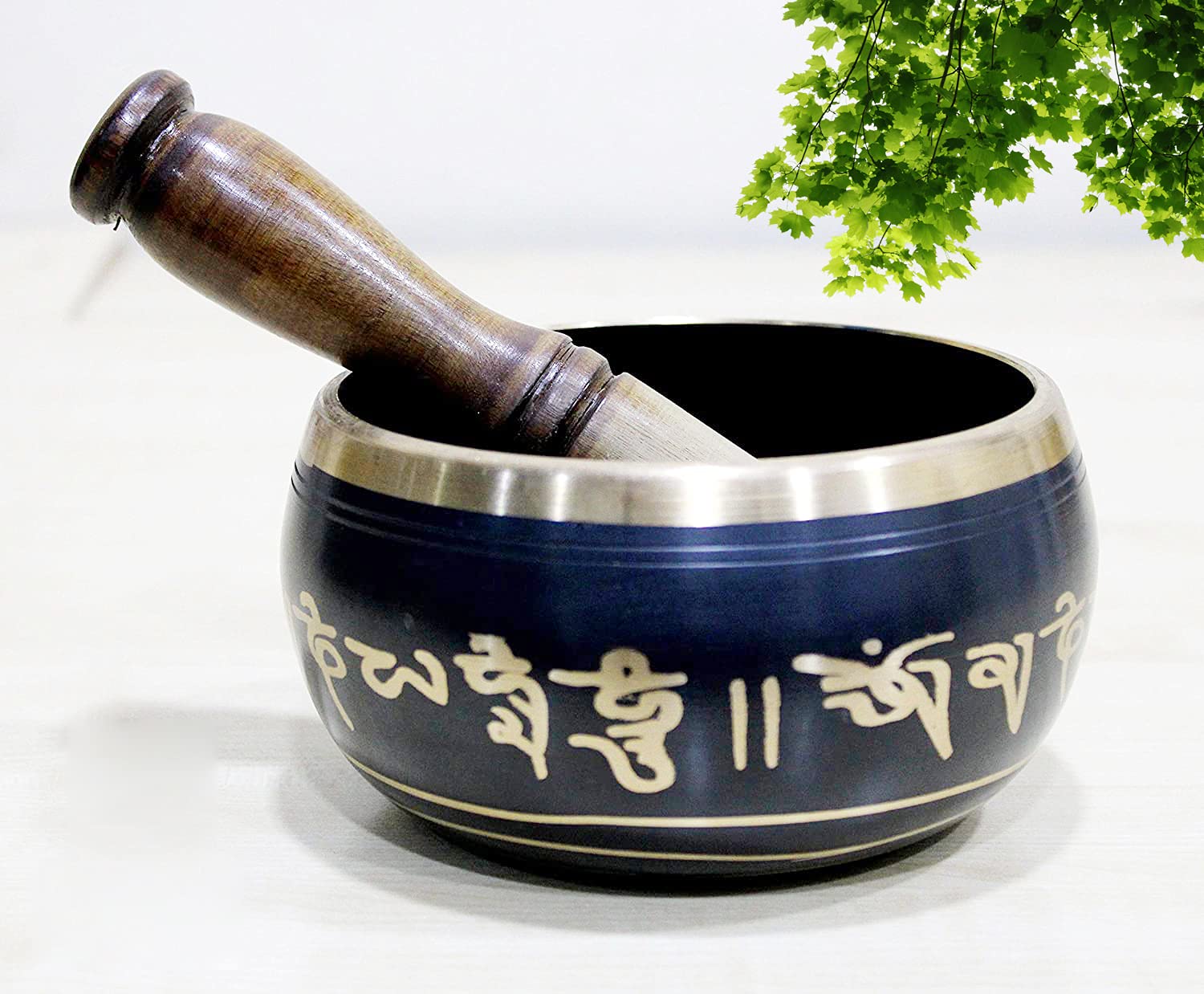 Indo Essentials5" Tibetan Singing Bowl Set Authentic Meditation Sound 7 Chakra Healing Bowl Core Handcrafted for Healing and Mindfulness