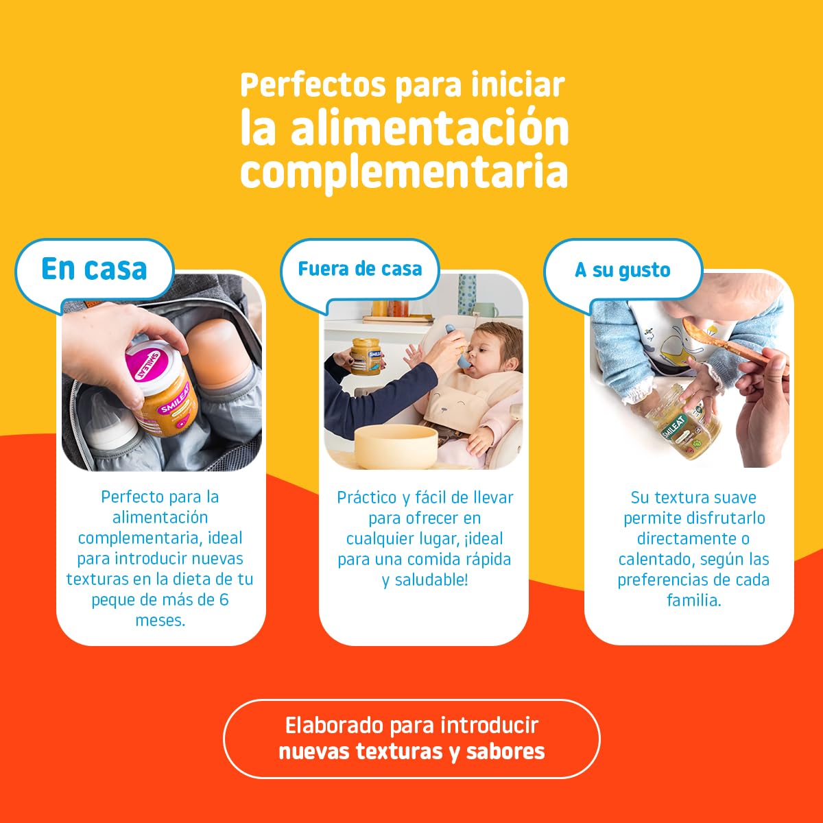 Smileat Tarrito infantil Verduras Calabaza Calabacín 6 Meses Sin Azúcar Sal Añadido 230g