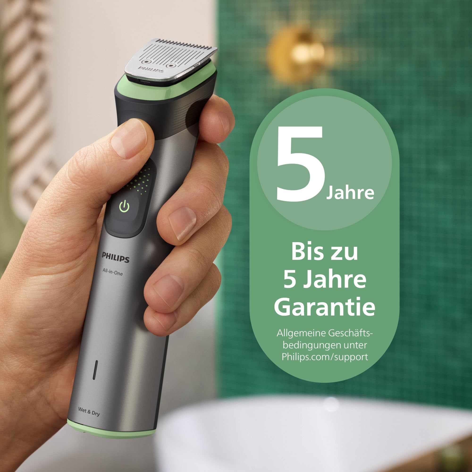 PHILIPS Multigroom 7000 Herren Barttrimmer Haarschneider 19-teilig selbstschärfende Klingen 26 Längeneinstellungen MG7962/30