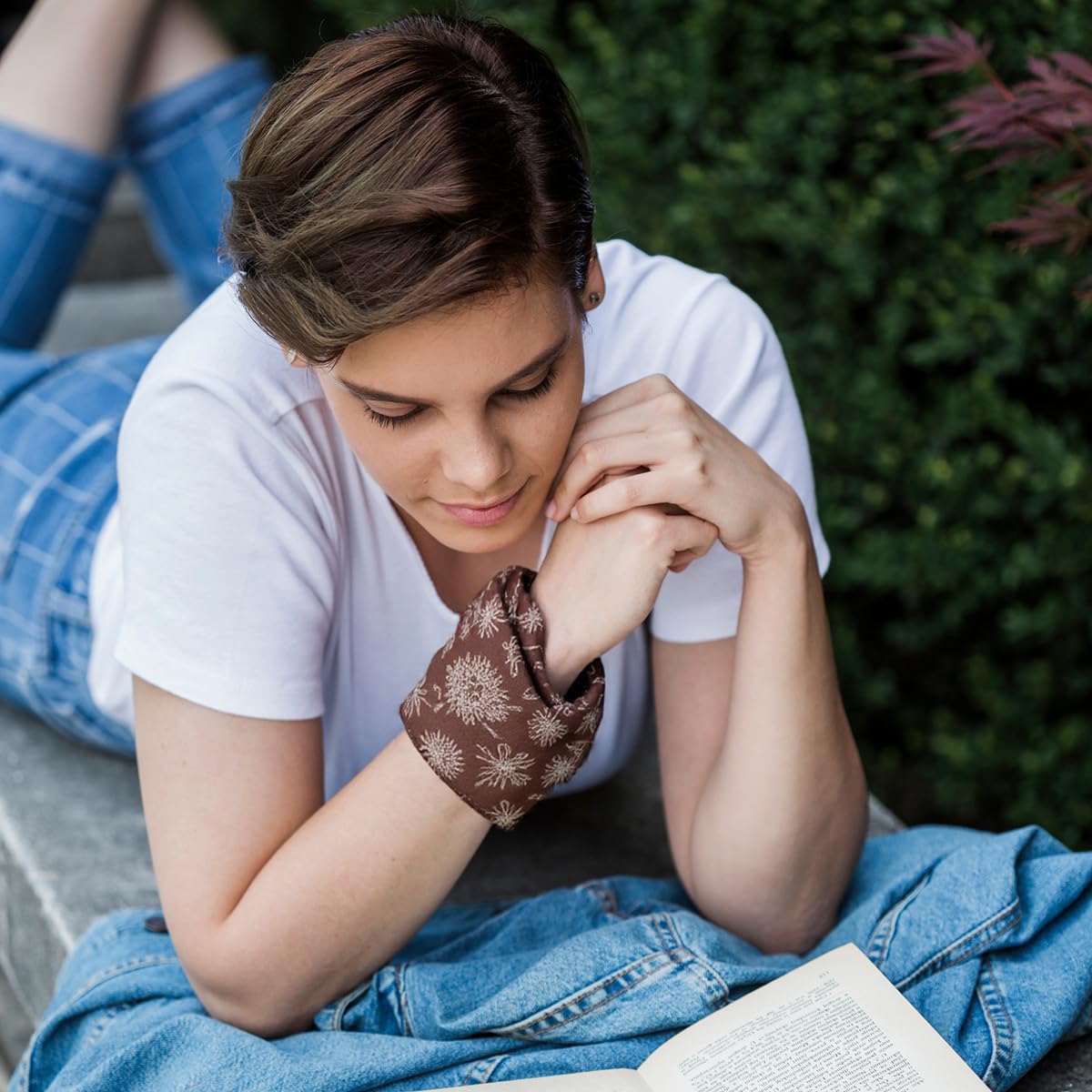 Retro Style Large Cotton Blend Hair Bandana Headband, Head Wrap, Hair Neck Scarf for Women 24 x 24 inch - Image 7