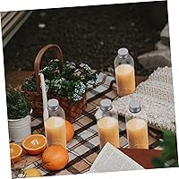 Vista 7 de 10 botellas de bebida con tapas, botella de agua, botellas de jugo portátiles, exprimidor portátil, botella de café transparente, a prueba de fugas