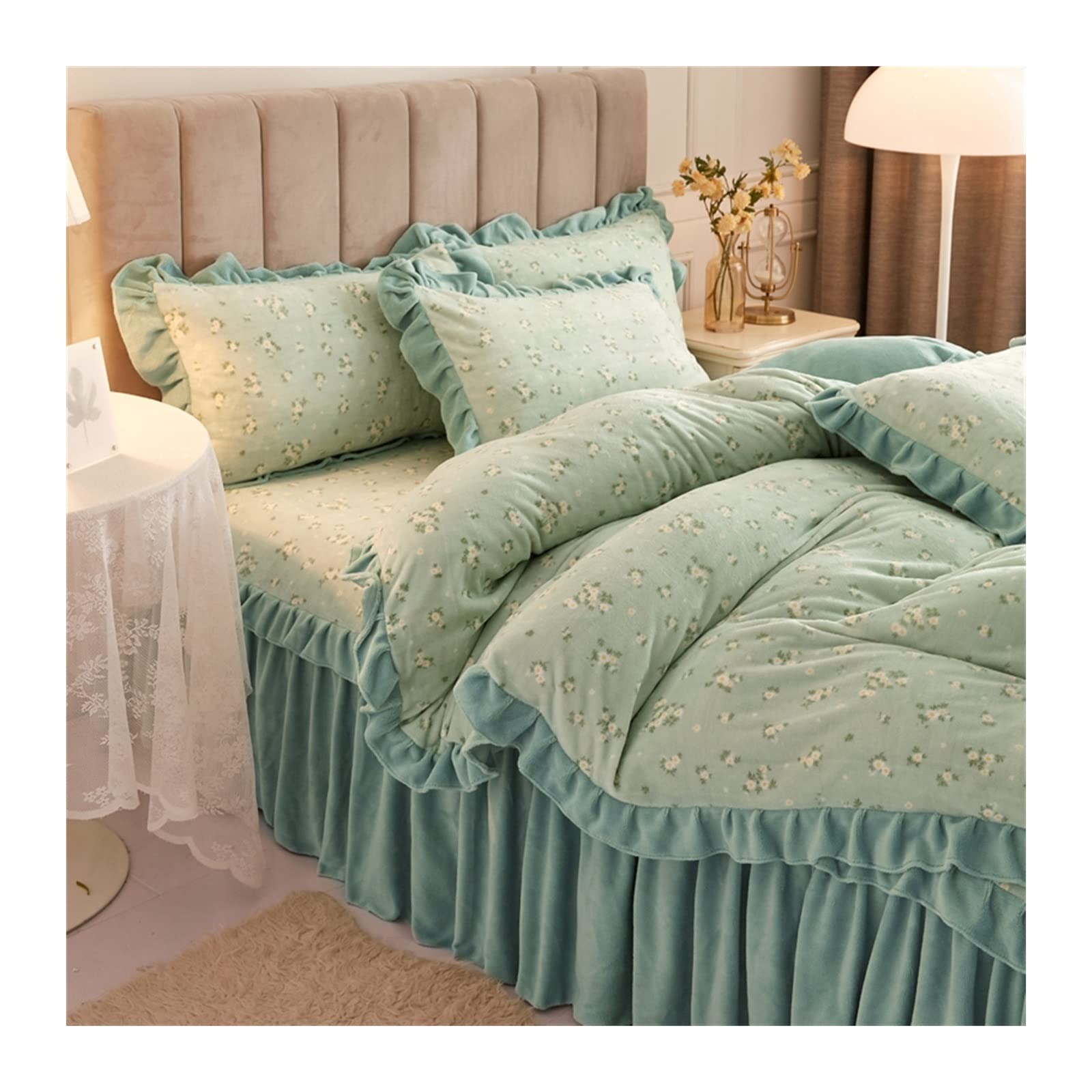 Housse de couette en velours de lait pour chambre cocooning au style pastoral