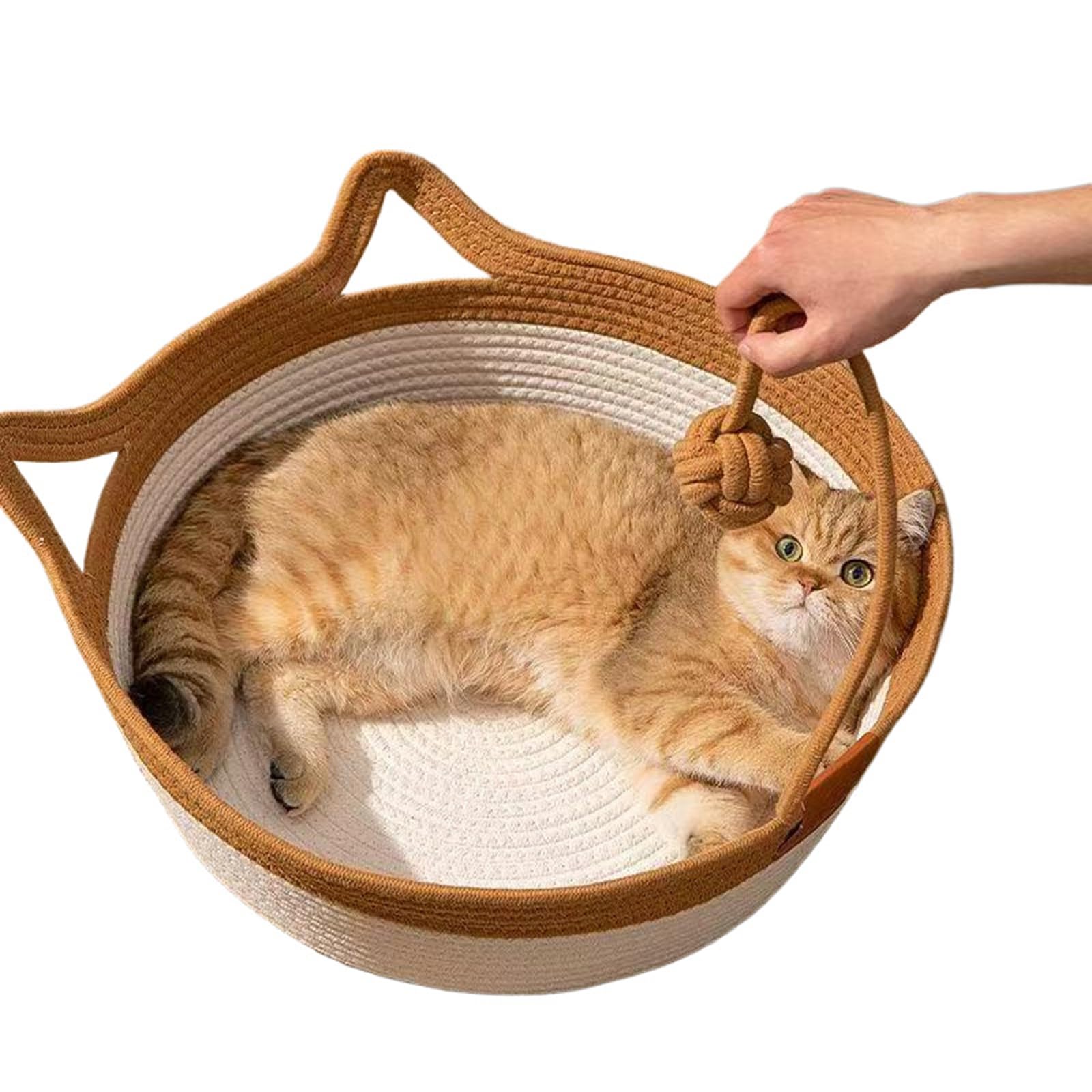 Amazon.com : JIALI7SEC Handwoven Cotton Rope Cat Bed - Breathable