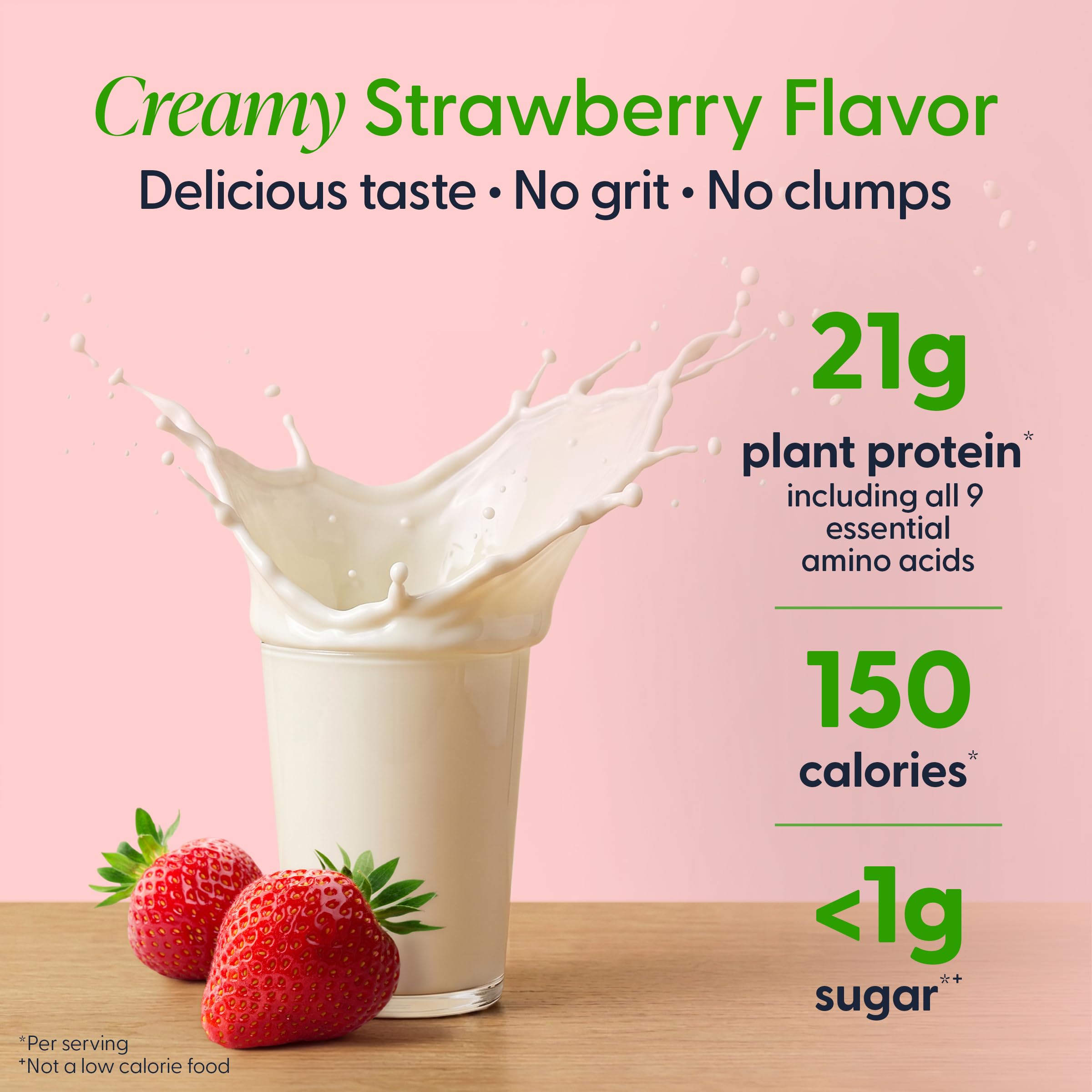 Orgain Organic Vegan 21g Protein Powder, Strawberries & Cream, 2.03 lb — Amazon image 3