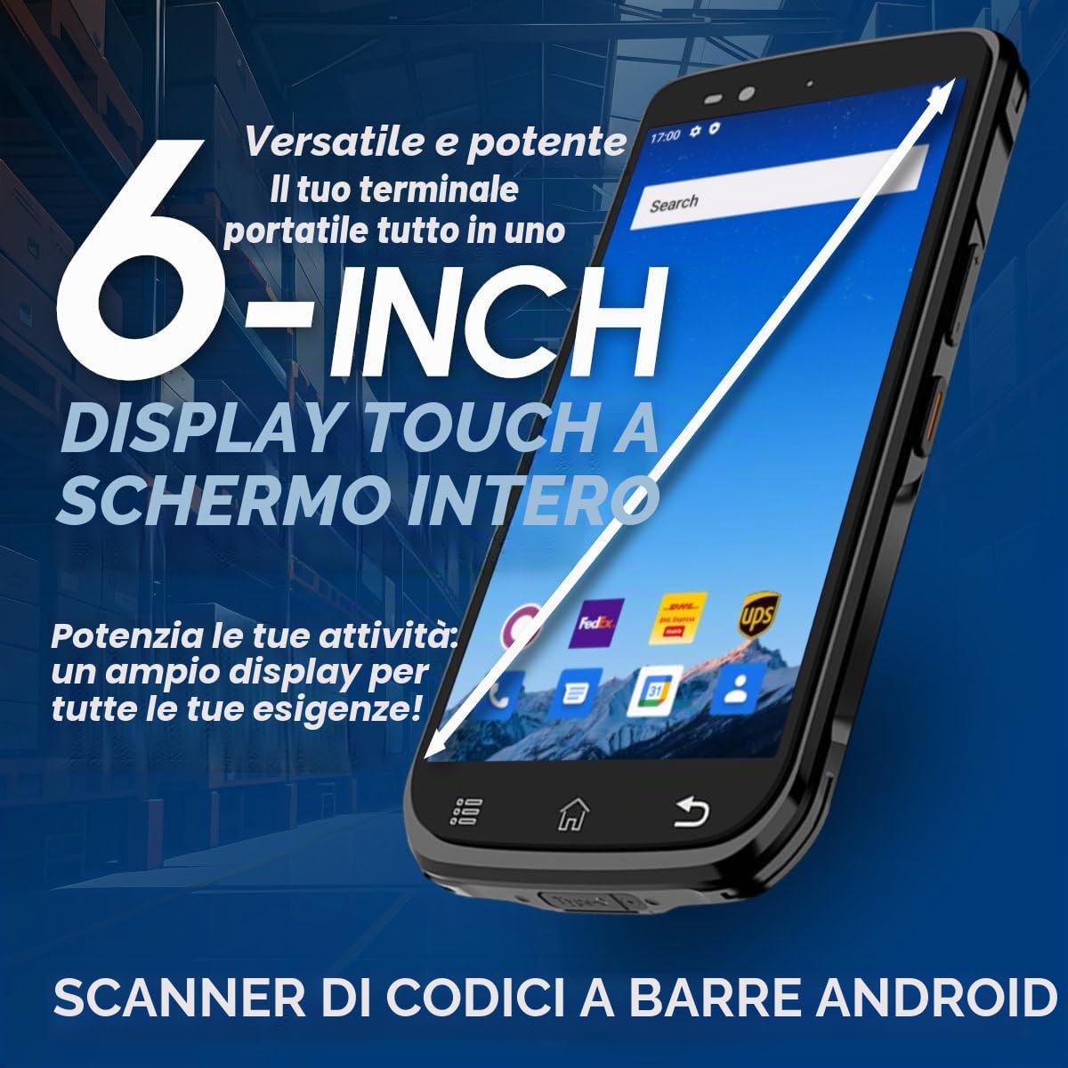 Rayoungtek Scanner di codici a barre Android 1D/2D/QR Android 12 4+64GB con Zebra SE4710 Motore di scansione 4G Wireless Mobile Computer N77