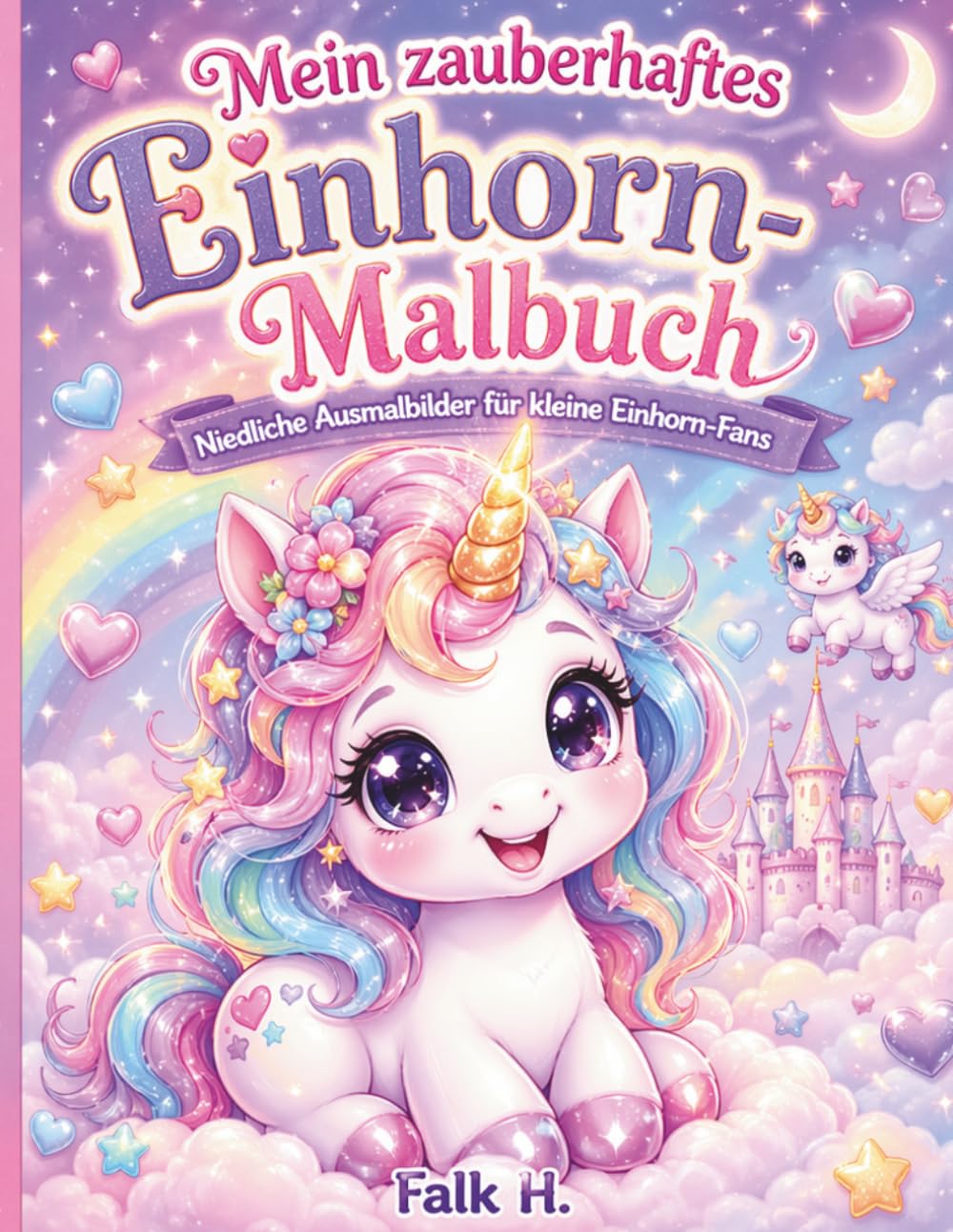 Mein zauberhaftes Einhorn-Malbuch: Niedliche Ausmalbilder für kleine Einhorn-Fans