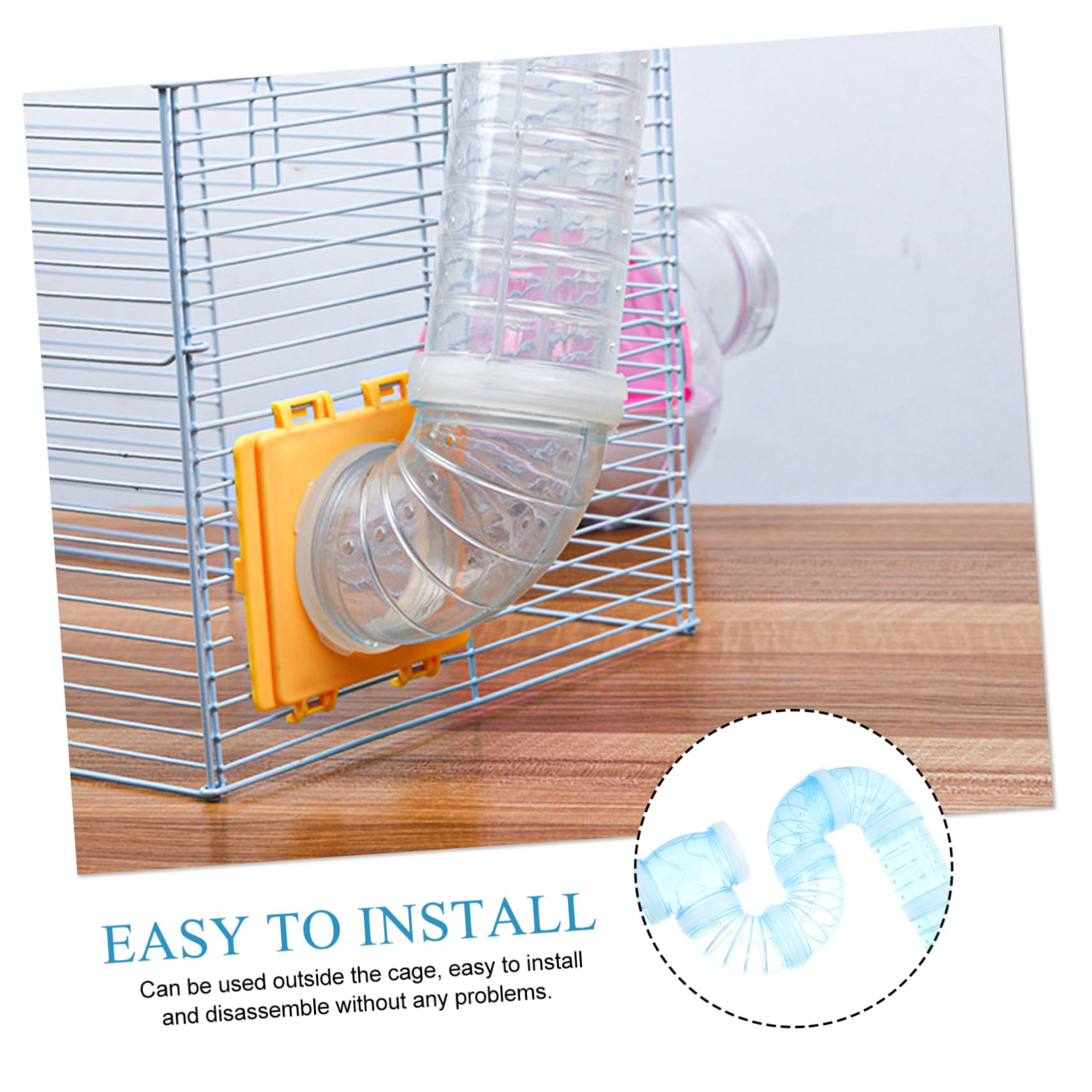 Yardwe Hamstertunnel aus Abs und Stahl Selbstgemacht Käfigverbindung für Hamster Externe Röhre als Sichere Spiel und Bewegungsfläche