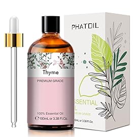 Thyme 3.38fl.oz Essential Oil, PHATOIL Aromatherapy Essential Oils for Diffuser, Humidifier, Perfect for DIY Soap, Candle, Bath Bombs Making(100ml)