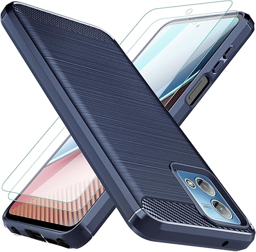 Osophter Funda para teléfono Moto G Stylus 2023 con 2 protectores de pantalla de absorción de golpes flexible de goma TPU para Motorola G Stylus