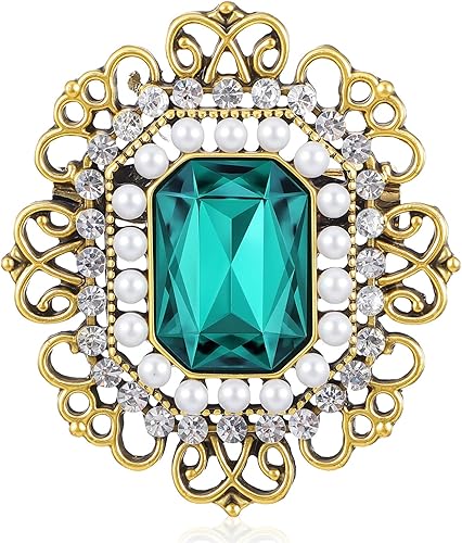 Broche de diamantes de imitación antiguos para mujer, broches victorianos, estilo victoriano, estilo bohemio, estilo victoriano, broches de solapa