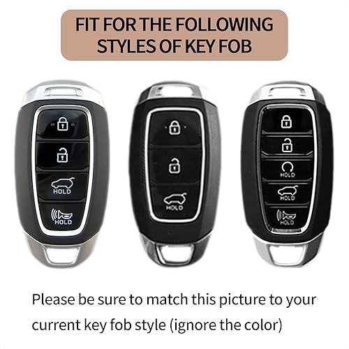 Miniatura 4 de TANGSEN Funda para llavero de TPU compatible con Hyundai Accent Azera Elantra GT Grandeur I30 IG IX35 Kona Palisade Santa Fe Solaris 4 5 botones
