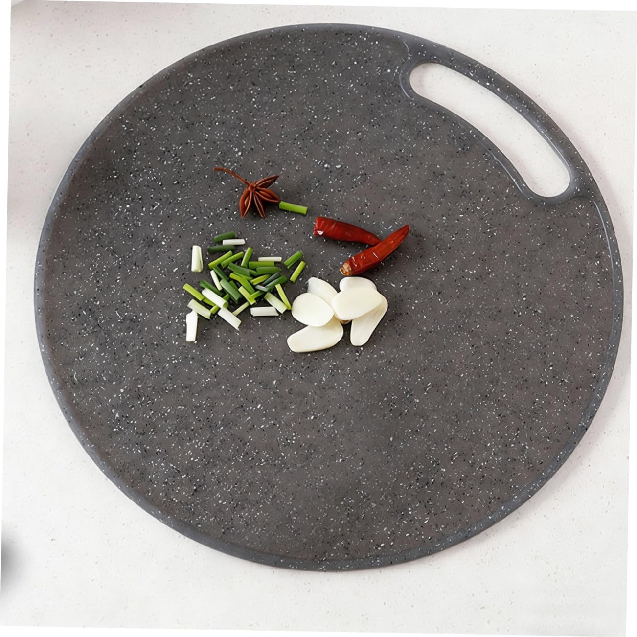 2pcs Marble Effect Chopping Board Set Fruit and Vegetable Cutting Board Hanging Design for Home Kitchen Use