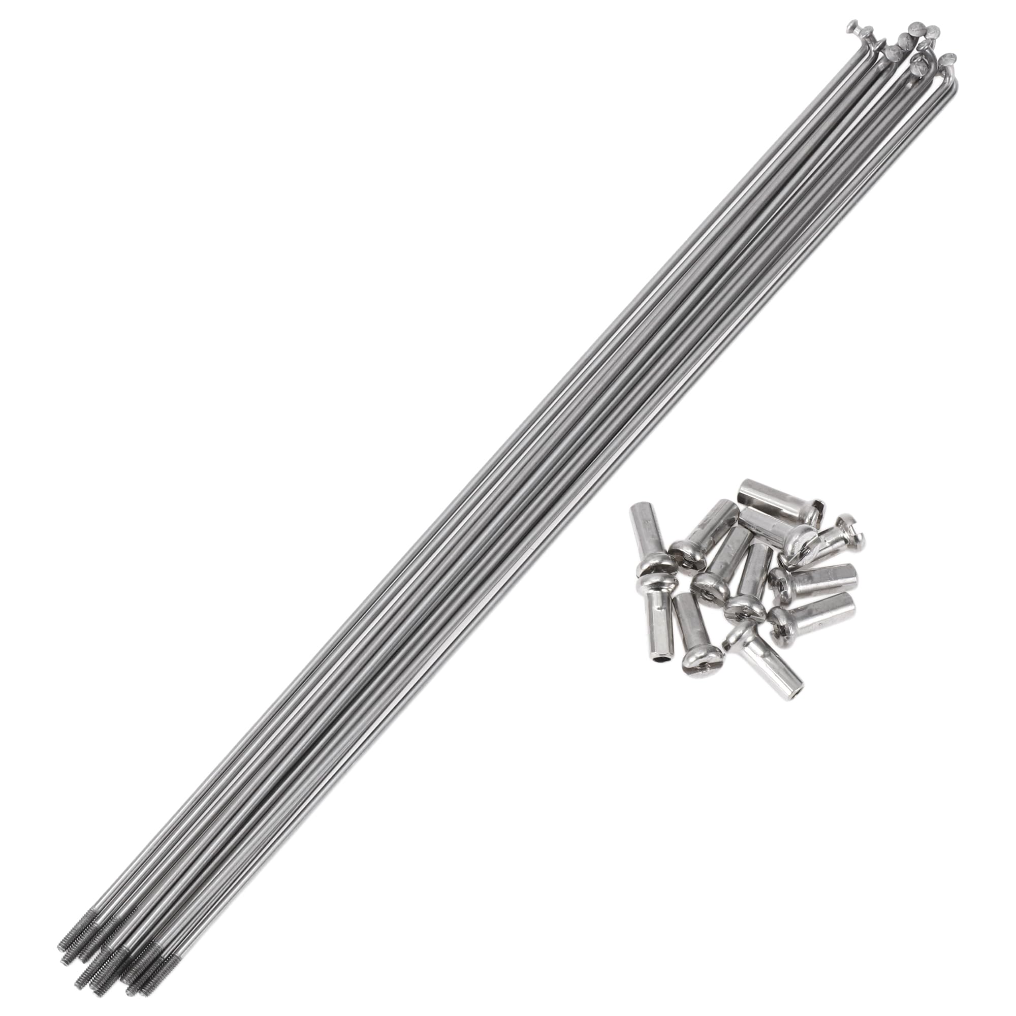 A ABSOPRO 12 Set 14G Bicycle Spokes 249mm Bike Wheel Spokes Silver Tone