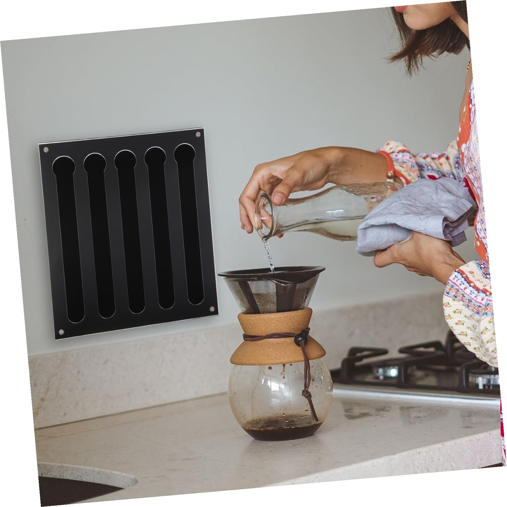 Transparenter Acryl Kapselhalter Wandmontage Kaffeezubehör Wandhalterung Kaffeekapsel Organizer Platzsparend Haushaltskapselhalter