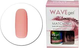 WAVEGEL Soak-0ff Gel & Nail Lacquer Matching Duo Set - No Dress Code Pink - W177-177 I 0.5 Oz