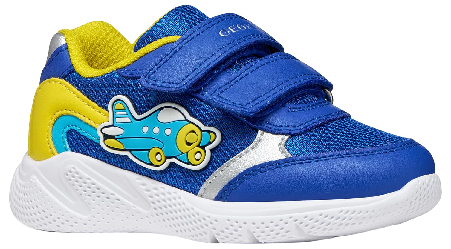 Geox B Sprintye Boy A Trainers, Royal/Yellow, 27 EU
