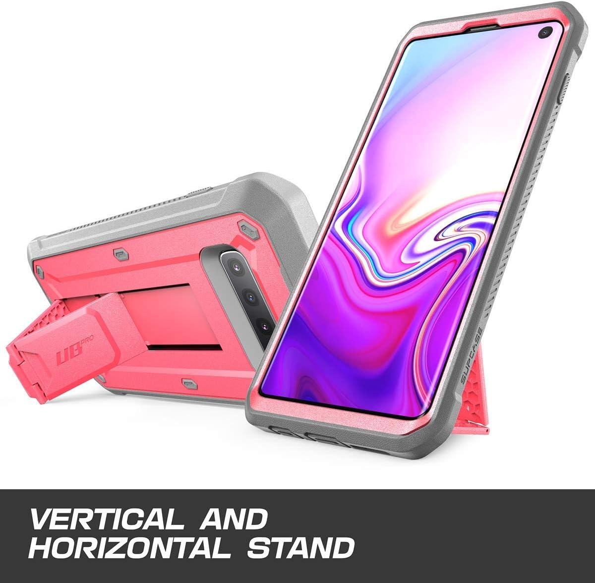 SUPCASE Unicorn Beetle Pro Series Designed for Samsung Galaxy S10 Case (2019 Release) Full-Body Dual Layer Rugged with Holster & Kickstand Without Built-in Screen Protector (Pink)