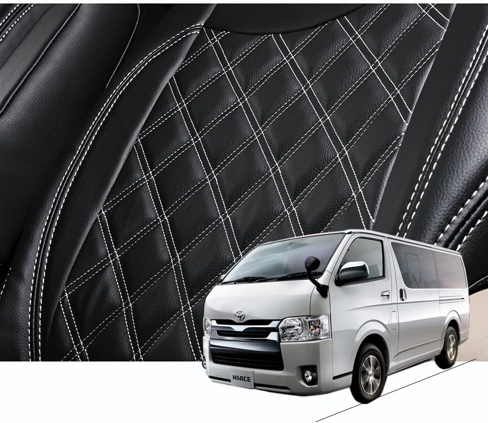 即日発送】 200系 ハイエース 1-6型 DX シートカバー パンチング 前後