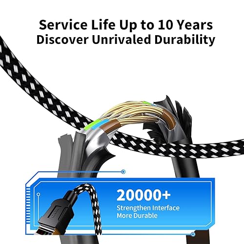 Miniatura 14 de Cable Ethernet Cat 8 de 3 pies, 6 pies, 10 pies, 15 pies, 20 pies, 25 pies, 30 pies, 40 pies, 50 pies, 60 pies, 75 pies, 100 pies, cable de red