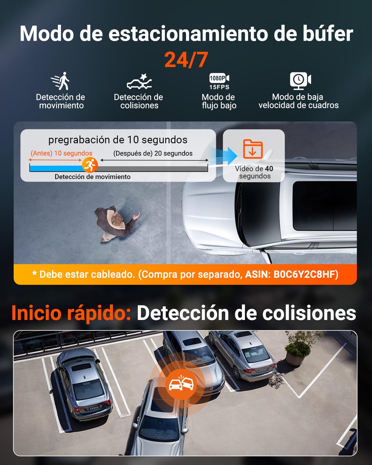 VANTRUE N4S Triple Dashcam Coche 2.7K+2.5K+2.5K Delantero y Trasero Interior, 5GHz WiFi GPS Cámara integrada por Infrarrojos, 3 Canuax HDR 360 Grados, Control de Voz, 10s Pregrabación, MAX 1 TB