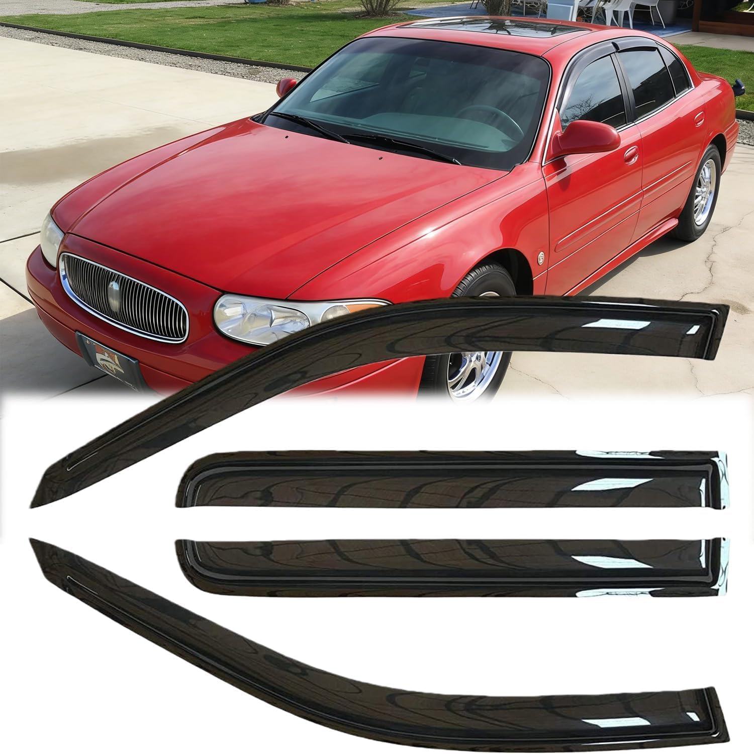 4PCS Side Window Wind Deflectors for Buick Lesabre 2000-2005 94259