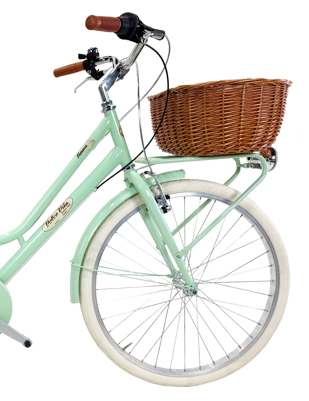 Canellini - Bicicleta de ciudad Citybike de estilo vintage, retro, Dolce Vita, con cambio de 6 velocidades, Roma 26