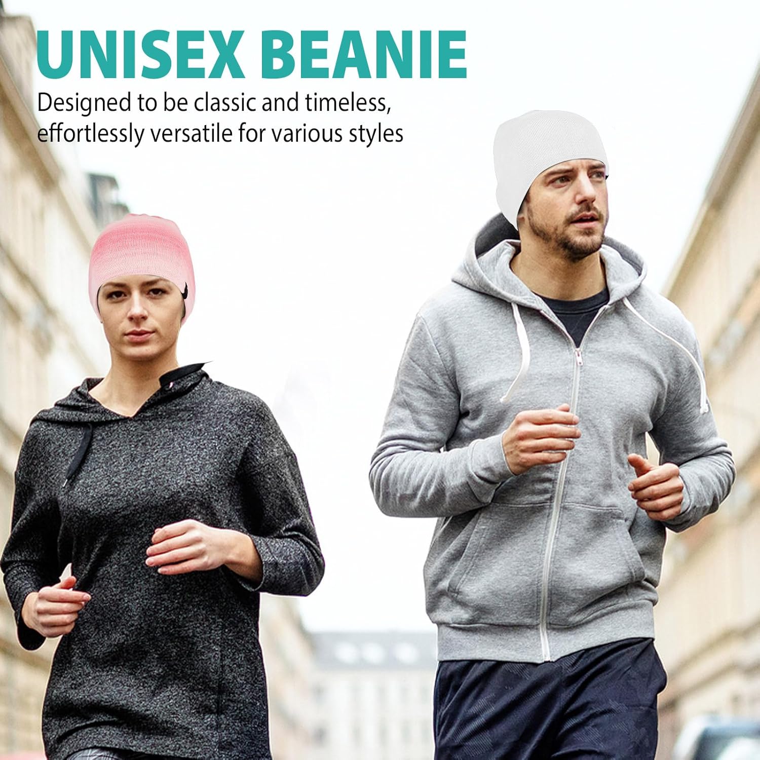 Beanie for Men, Soft Cotton Beanie for Women, Warm Unisex Winter Hat, Running Skull Cap for Cold Weather Activities - Image 4