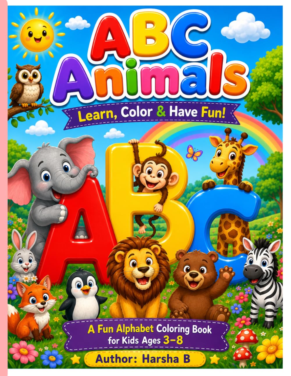 ABC Coloring Animals: Learn, Color & Have Fun