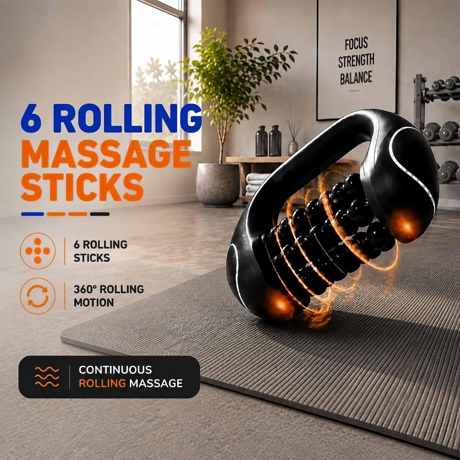 Rolling Massager, Relaxing Muscle Massager with Carrying Case