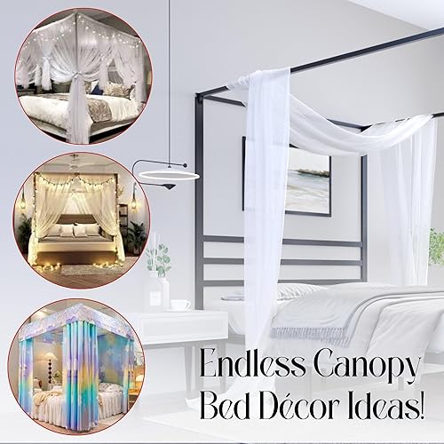 Miniatura 7 de Golden Gate - Marco de cama de metal con cabecero, diseño de plataforma de hierro forjado, base de listones resistente, no necesita somier, espacio