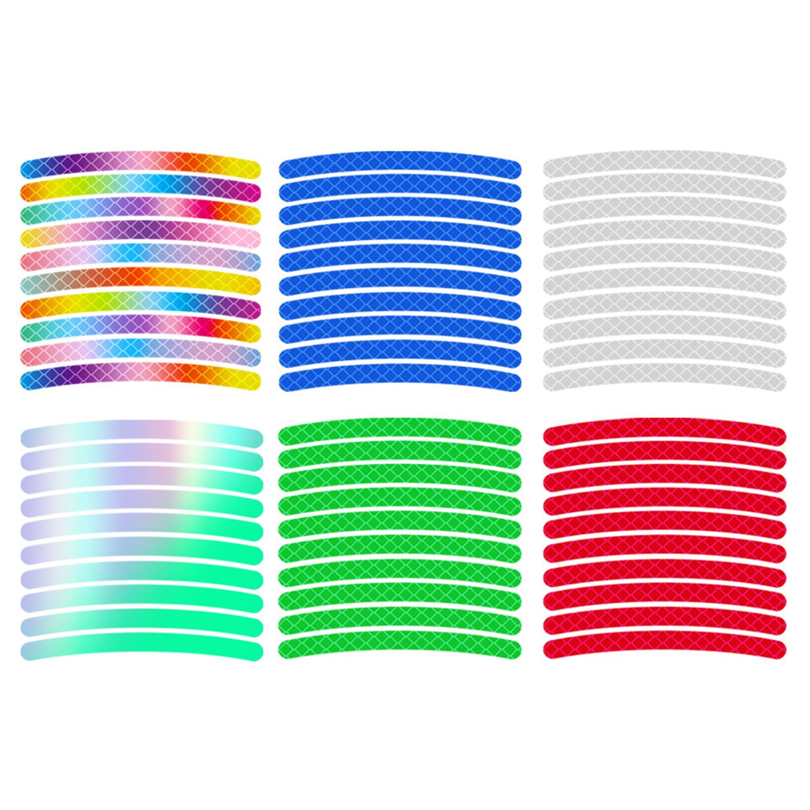 KAIXINXIN 10pcs Car Bicycles Reflective Sticker Reflectors Sticker Reflective Warning Strips for Bike Decoration