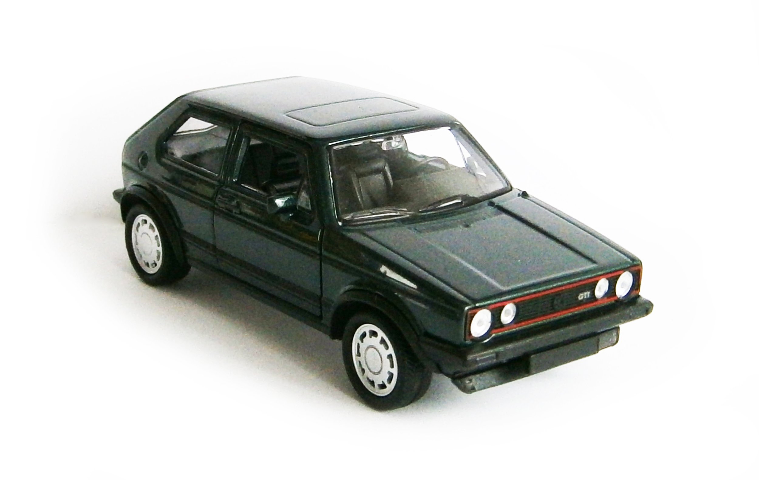 Volkswagen Golf I GTI Modellino auto in metallo con motore di ritiro VW modello auto giocattolo 4 varianti Welly 77 (verde metallizzato)