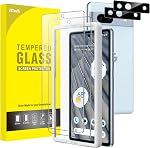 JETech Screen Protector for Google Pixel 8 with Camera Lens Protector, Flexible TPU Film, Fingerprint ID Compatible, HD Clear, Easy Install, 2-Pack Each
