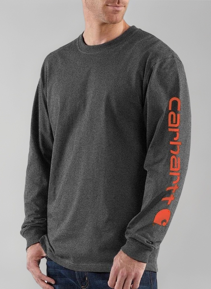 Carhartt Herren Signature Sleeve Logo Langarm T-Shirt T-Shirt (1er Pack)