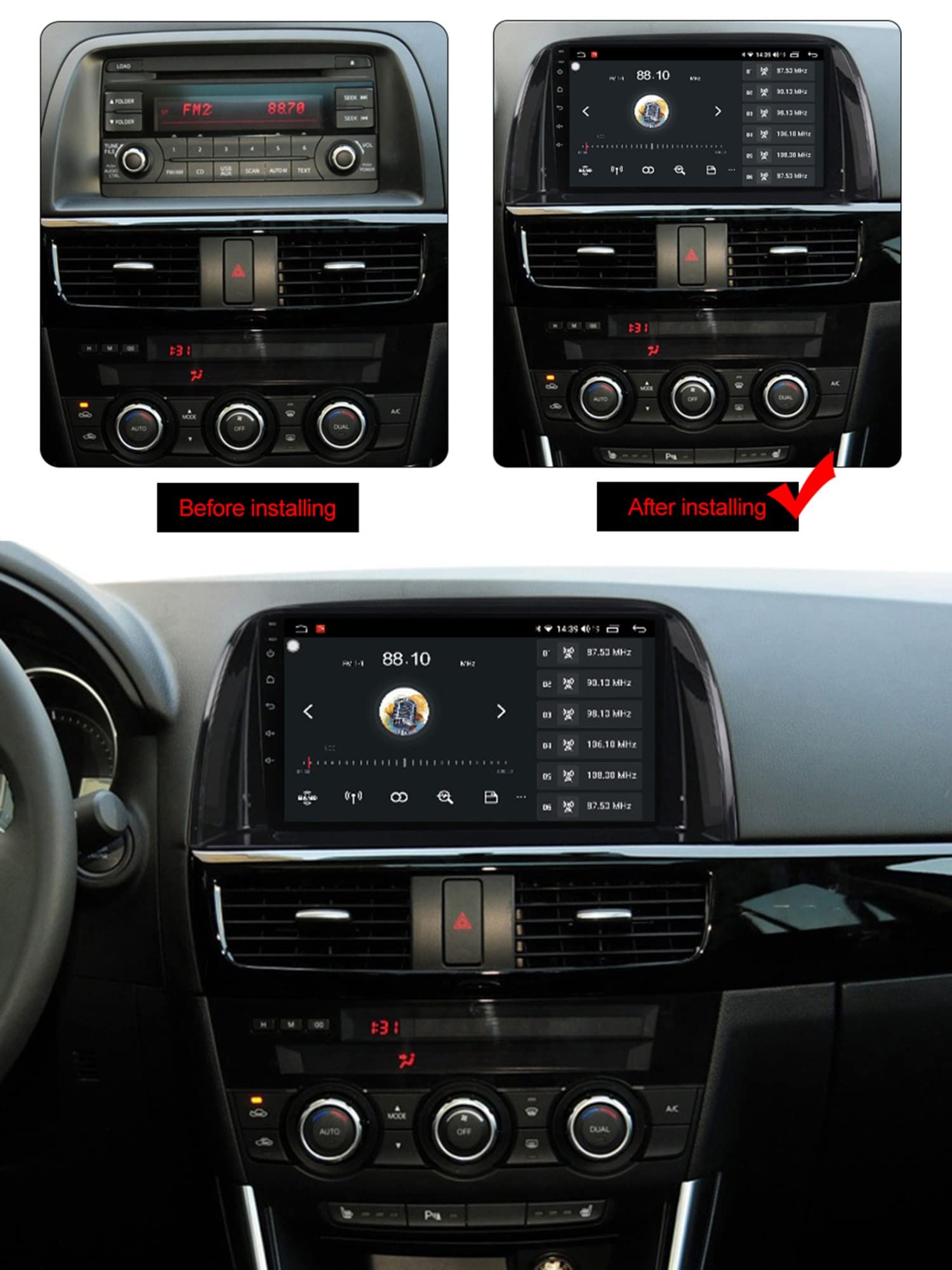 Amazon | Android 11 カーGPSナビゲーションカーステレオ ダブルディン 
