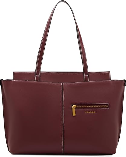 Miraggio Linda 16 Inch Laptop Tote Bag For Women Office Use | Office Tote Bag With Zipper Closure | Stylish Totes