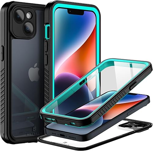 BEASTEK Funda impermeable para iPhone 14, a prueba de golpes, a prueba de polvo, serie FSN con protector de pantalla integrado con cubierta trasera
