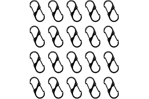 S Carabiner Small Alloy Snap Hook Mini Spring Clips Keychain Clip Tiny...