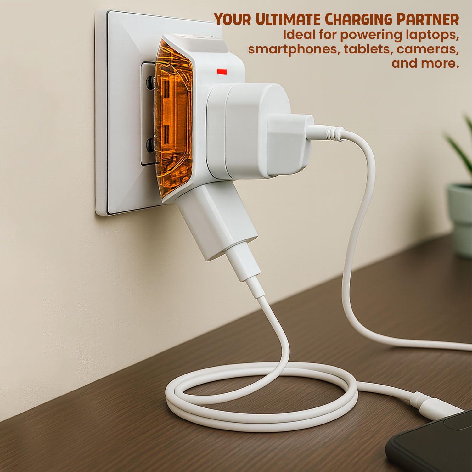 EMBOX Multi Plug Adapter with USB C & A | Universal 3 pin Plug Socket | Compact Travel Adapter for Mobile, Laptop & Tablet | Surge Protection | Fast Charging USB Wall Plug, Pack of 1 — Amazon image 4