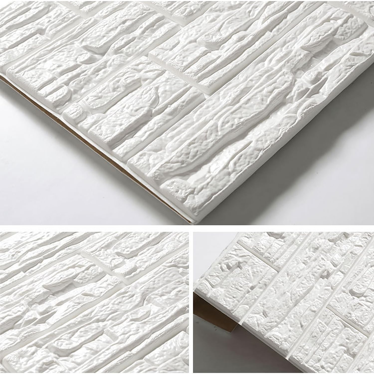 Panel de Pared Autoadhesivo 3D, 60 x 60cm, Renovación y Renovación de Paredes, Papel Tapiz Panel Decorativo Pared para Salón, Dormitorio, Fondo de TV, Cocina (12, Roca)
