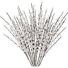 10 Pcs Artificial Flowers for Vase White Fake Jasmine Flower Bouquet