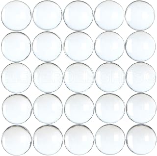 CleverDelights 12mm (1/2") Round Glass Cabochons - 100 Pack