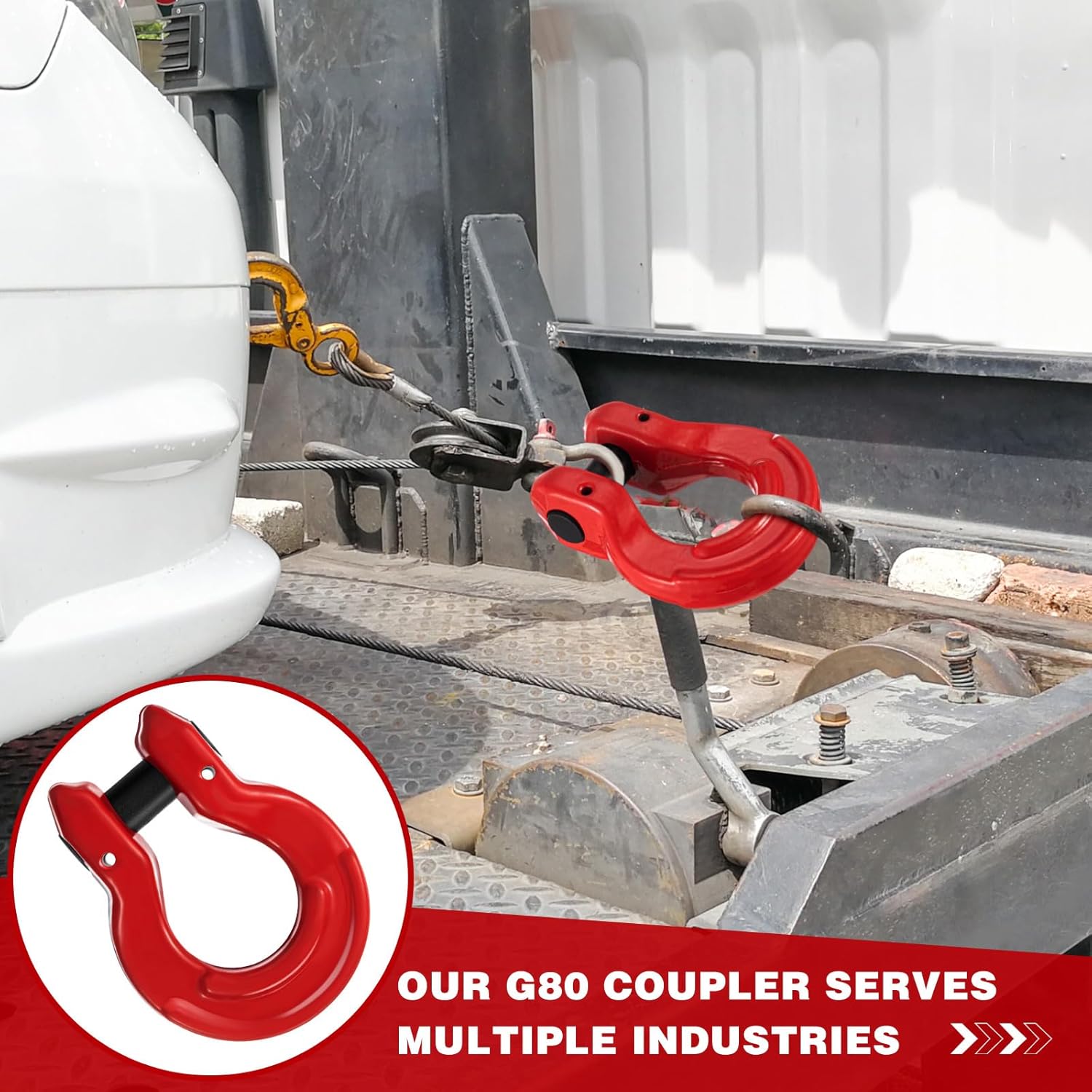 4 Pack G80 Alloy Steel Hammerlock Coupling Link 1/2 Inch Connecting Link 10, 600 Lbs Working Load Limit Load Capacity