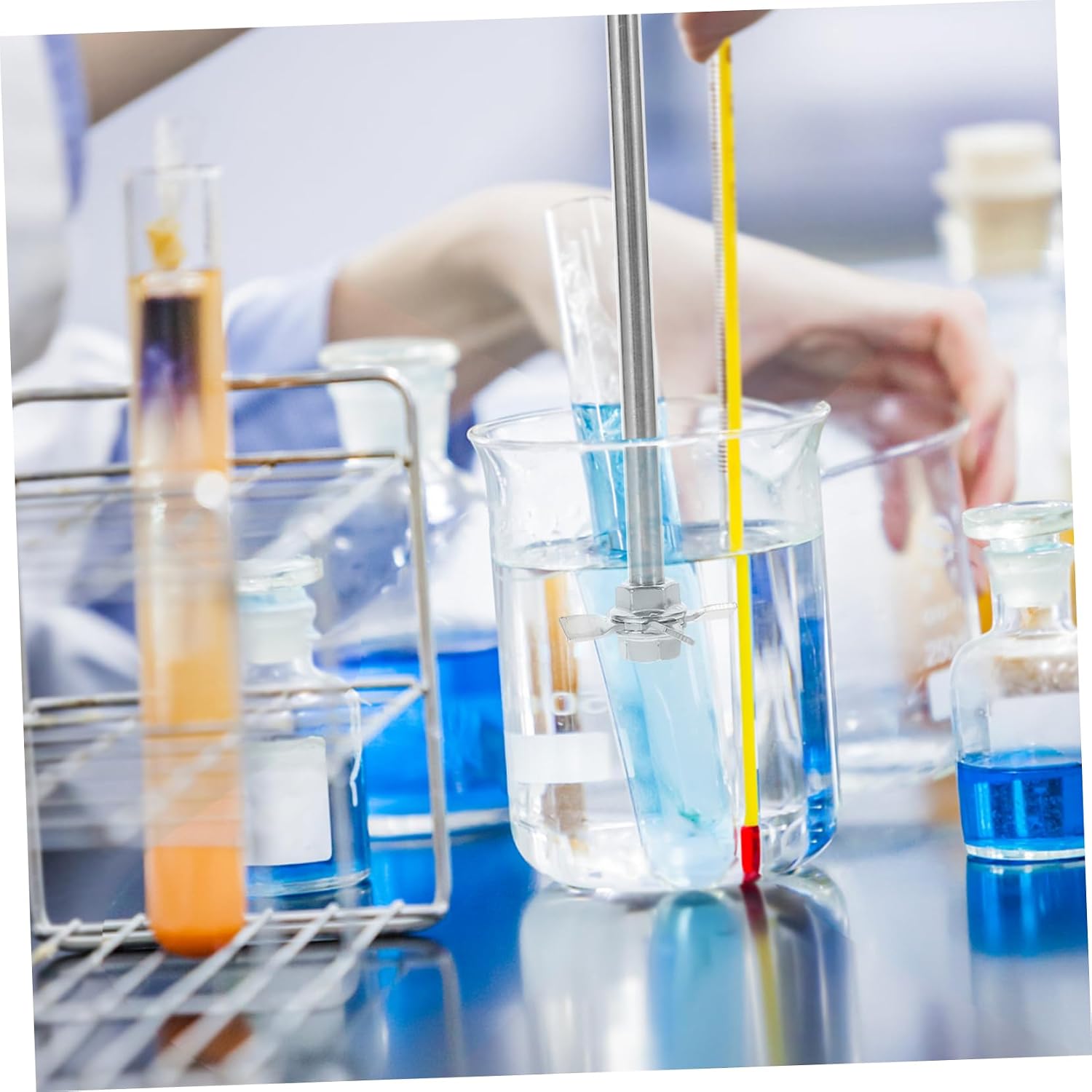 Gatuida 2sets Lab Mixing Stirrer Rod Chemistry Experimental Stirrer for Stirring and Mixing