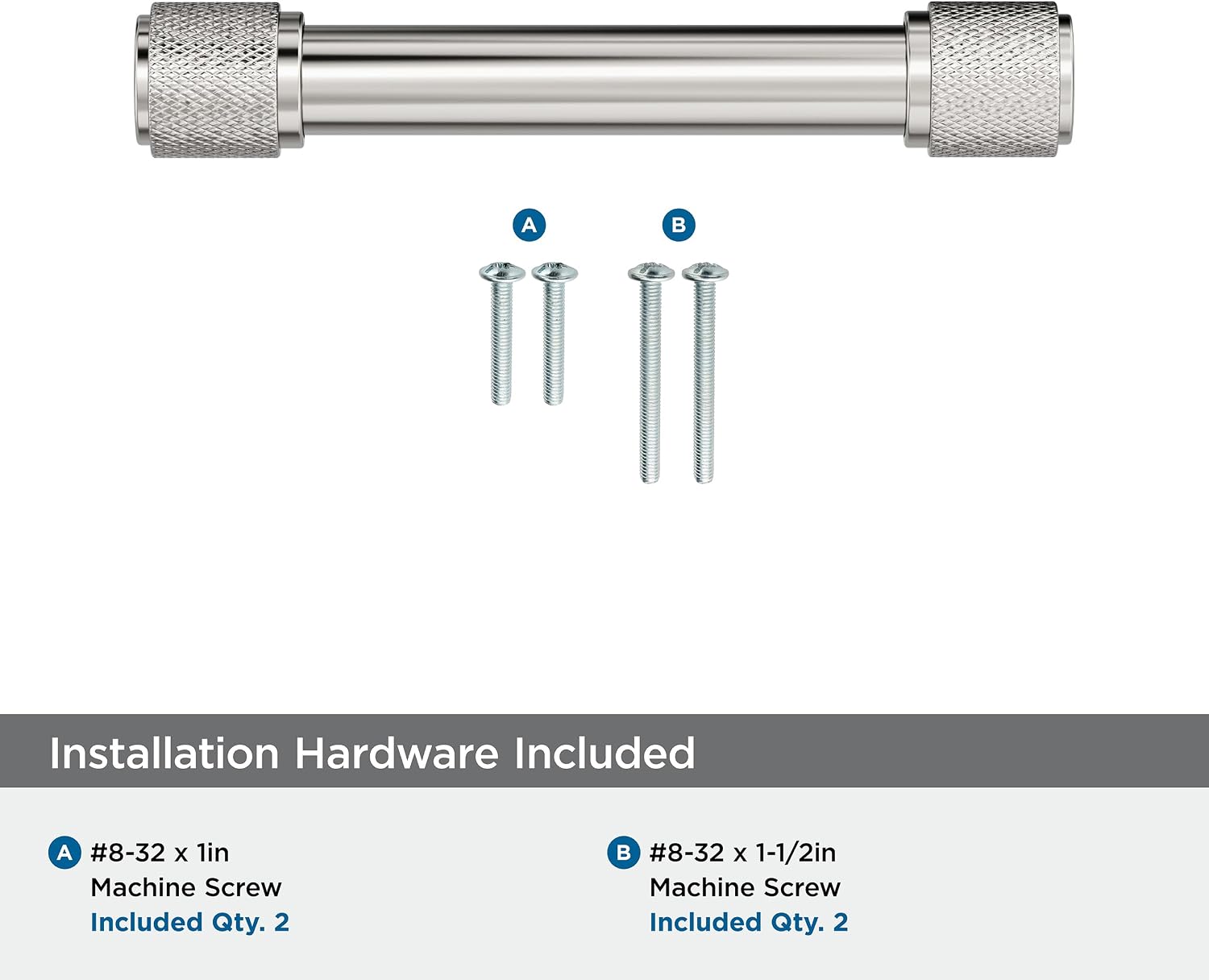 Amerock Faraday 3-3/4 inch (96mm) Center-to-Center Polished Nickel Cabinet Pull, BP37743PN