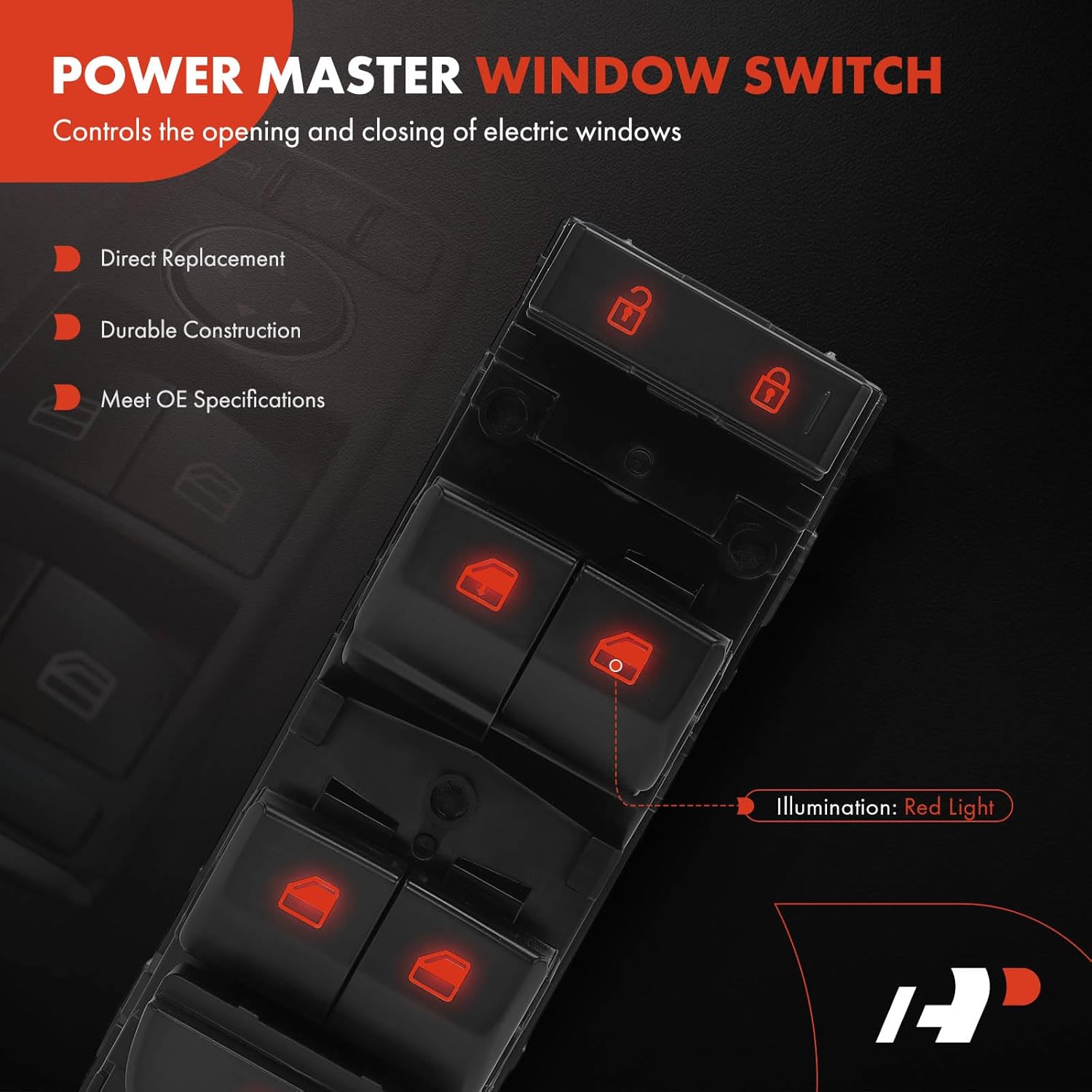 A-Premium Master Power Window Switch Compatible with Kia Forte 2019 2020 2021 2022 2023 2024, Front Left Driver Side