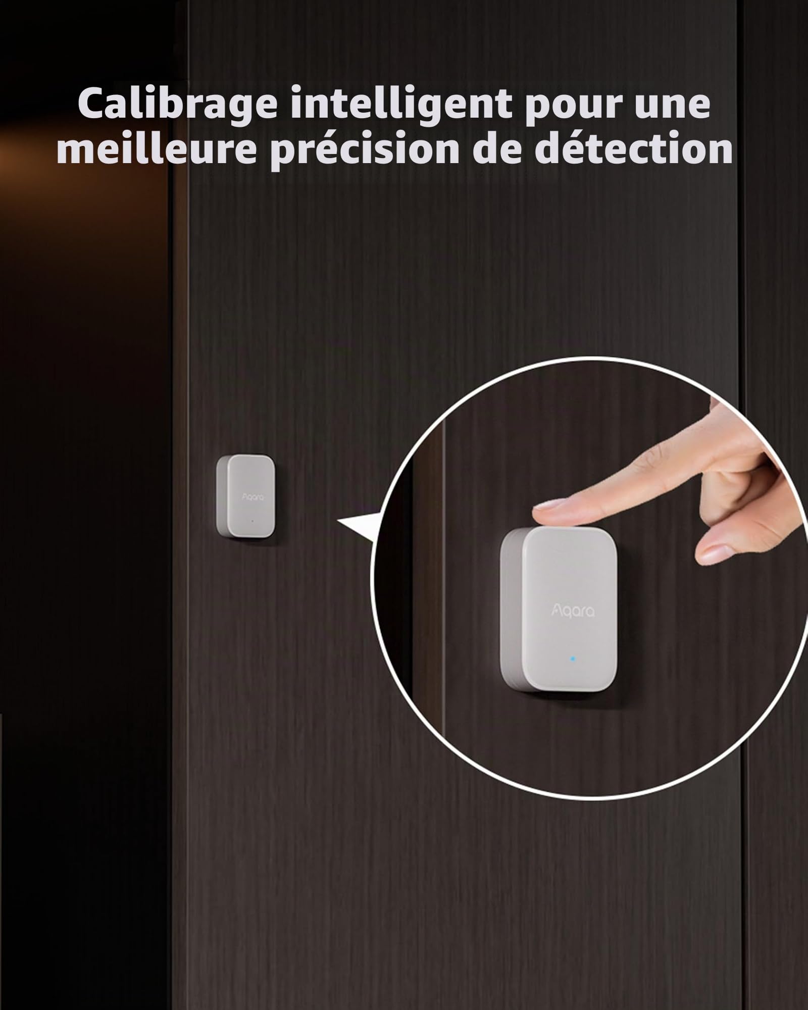 Aqara Capteur Multi-État P100, Thread/Zigbee, Capteur de Porte/Fenêtre ou de Vibration, Surveillance Ouverture/Fermeture ou d'objet, Compatible Apple Home,Home Assistant,Alexa,Google Home,Blanc