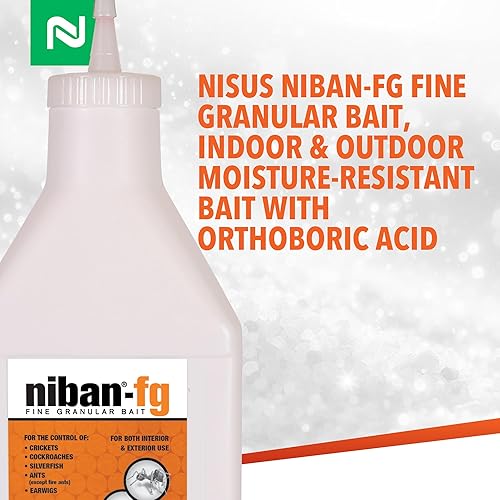Miniatura 2 de Nisus NiBan-FG - Cebo granular fino, para interiores y exteriores, resistente a la humedad con ácido ortopórico, para hormigas, cucarachas, grillos,