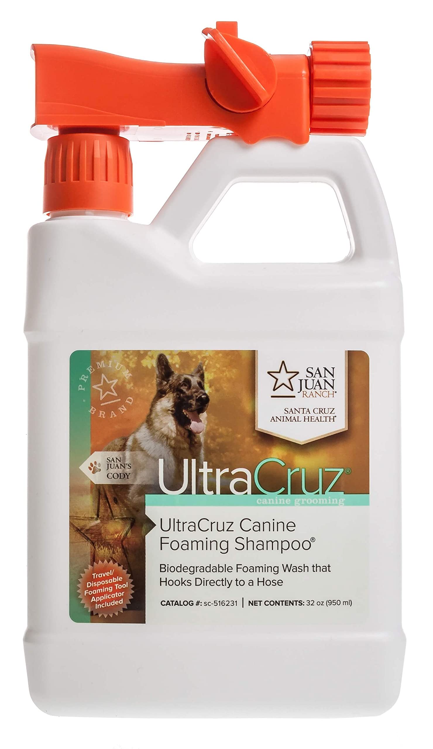 UltraCruz Canine Foaming Shampoo® dla psów, 32 uncje z aplikatorem podróżnym
