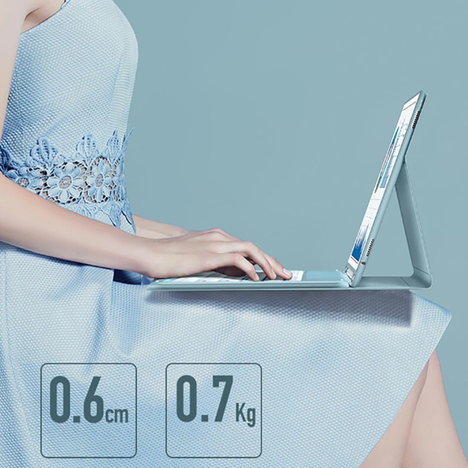 Étui Clavier pour Xiaomi Pad 5/5 Pro 11 Pouces avec Souris Magnétique Détachable sans Fil Bluetooth Clavier Français, Étui Mince Multi-Angle avec Support Folio,Noir